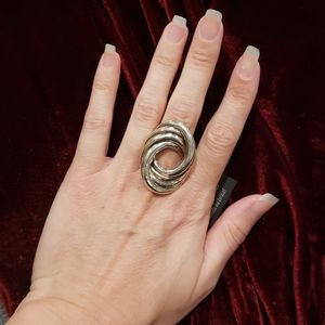 Chunky Silver Ring, Sz 6